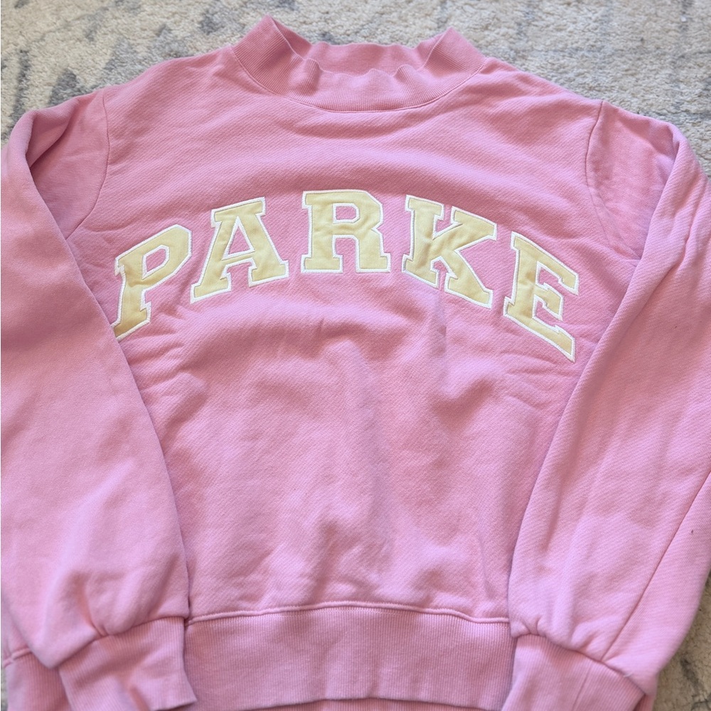 Parke Official Summerland pink varsity mockneck sweatshirt - Picture 2 of 7